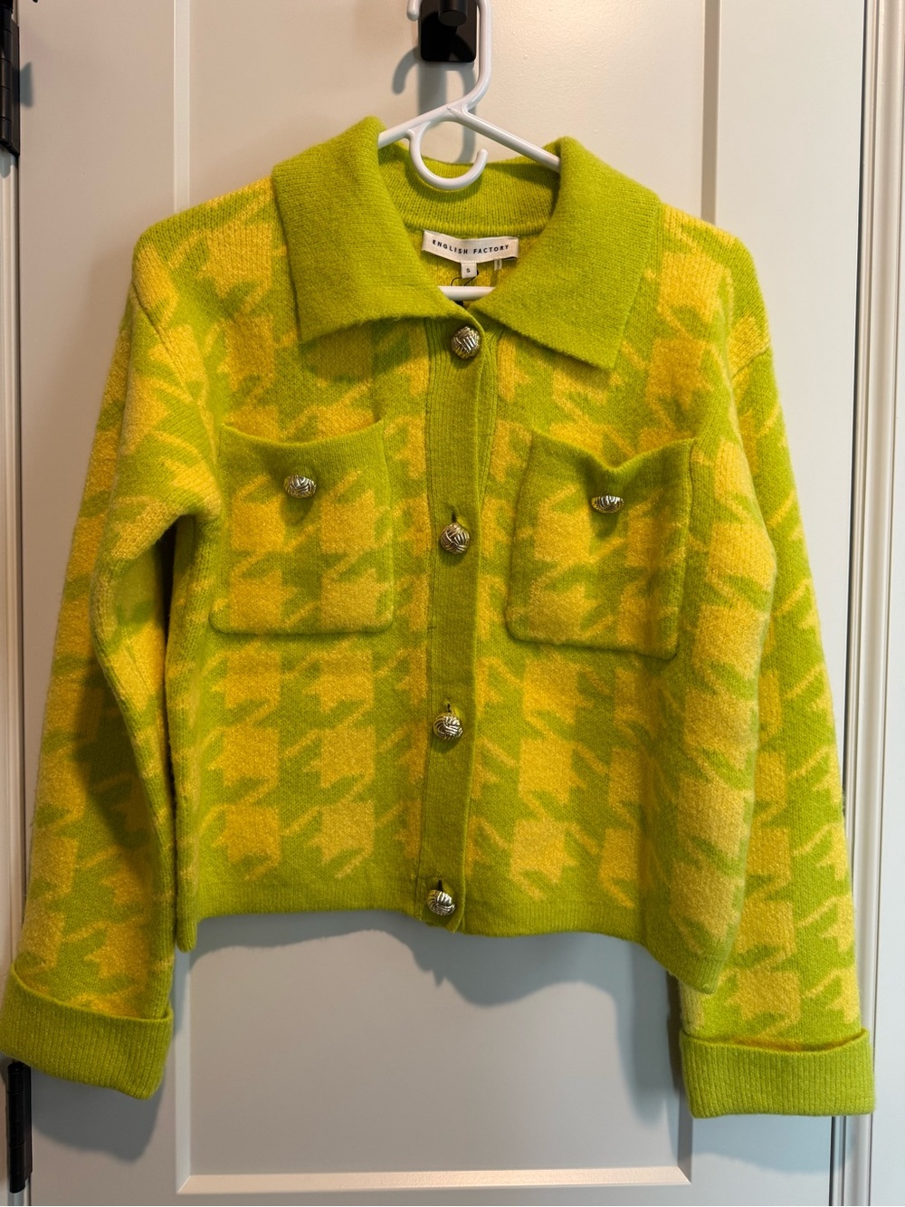 English Factory Houndstooth Cardigan
